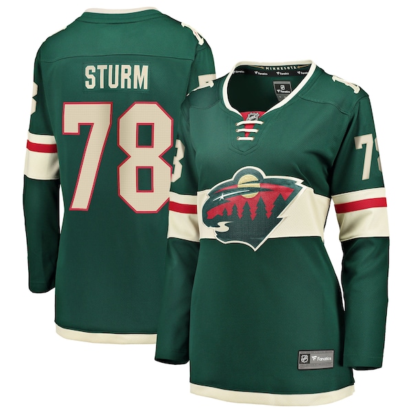 Nico Sturm Minnesota Wild  Women's Home Breakaway Jersey - Green