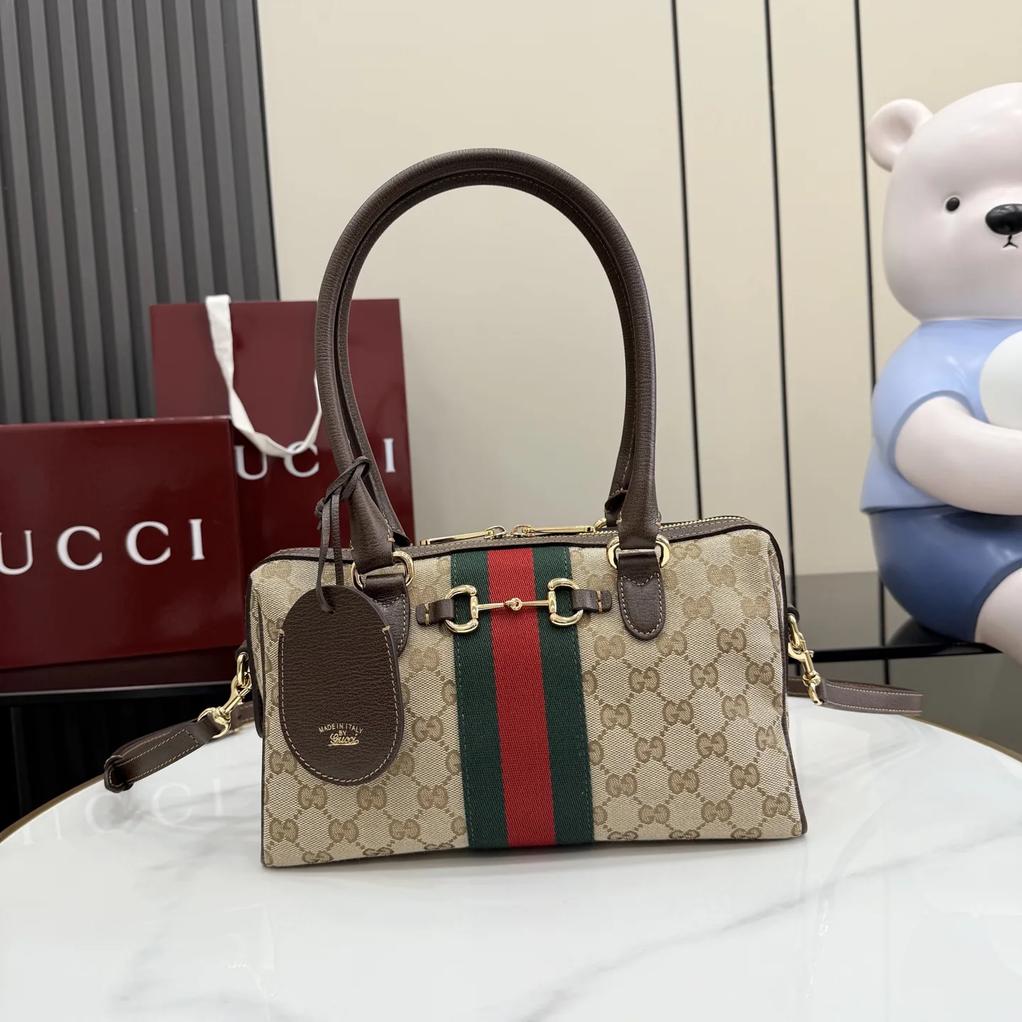 Gucci Horsebit Brown Quilted Leather Top Handle Bag product photo from LabelPicks