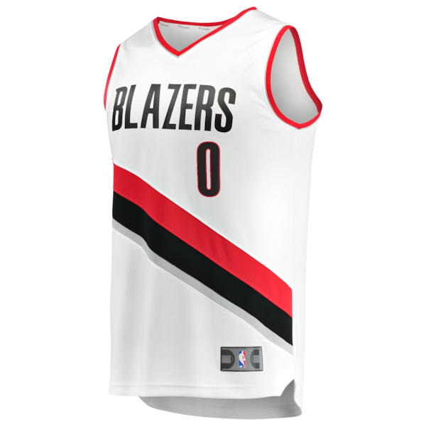 Damian Lillard Portland Trail Blazers  Fast Break Replica Jersey - White - Association Edition