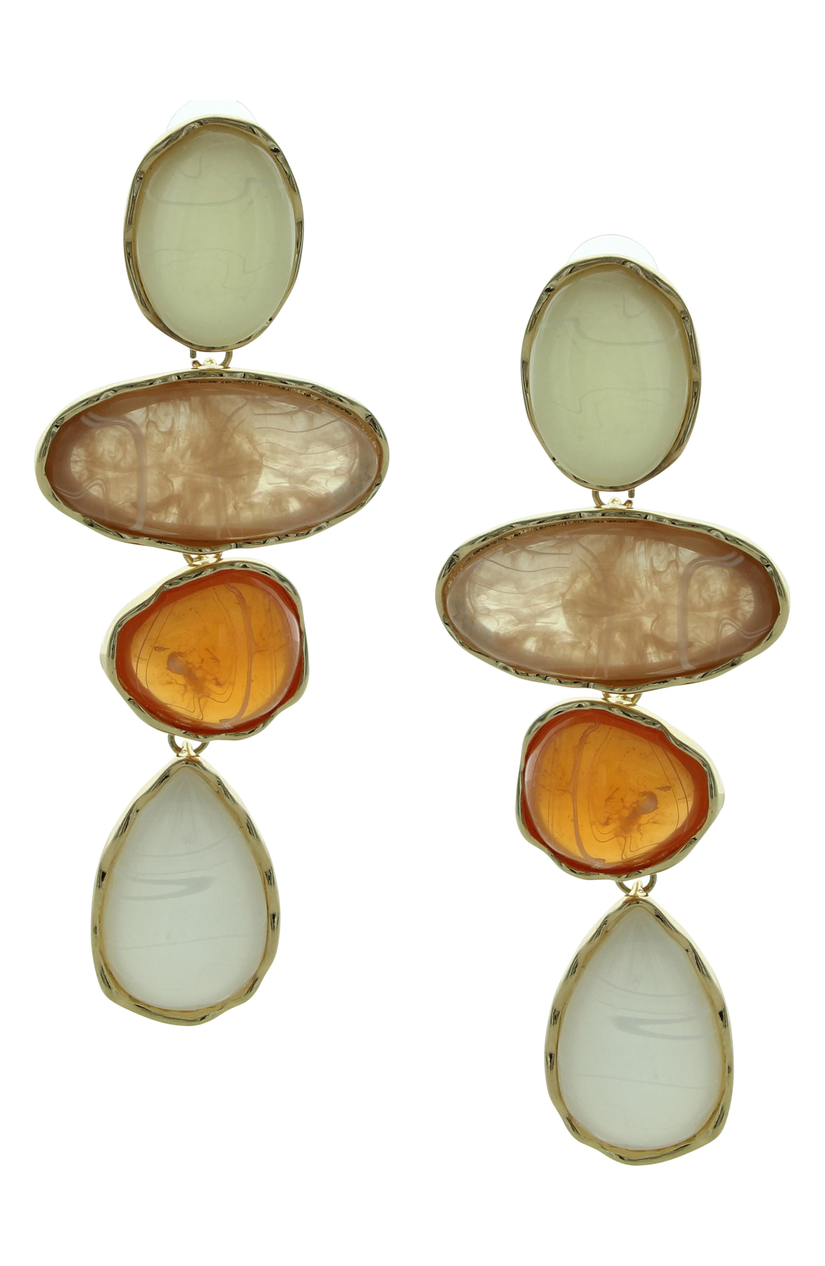 OLIVIA WELLES Stepping Stone Drop Earrings