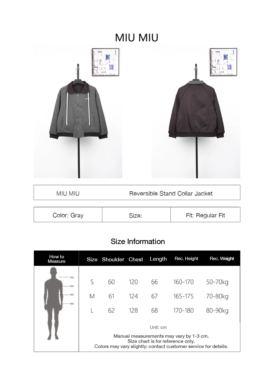 Miu Miu Grey Black Reversible Fleece Bomber Jacket product photo from LabelPicks