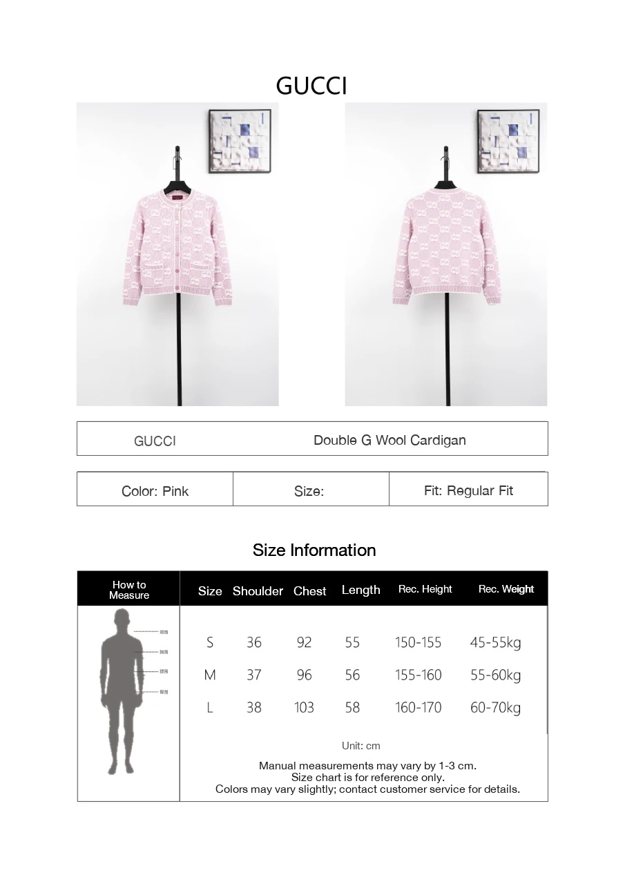 GUCCI Pink GG Jacquard Wool Cardigan product photo from LabelPicks