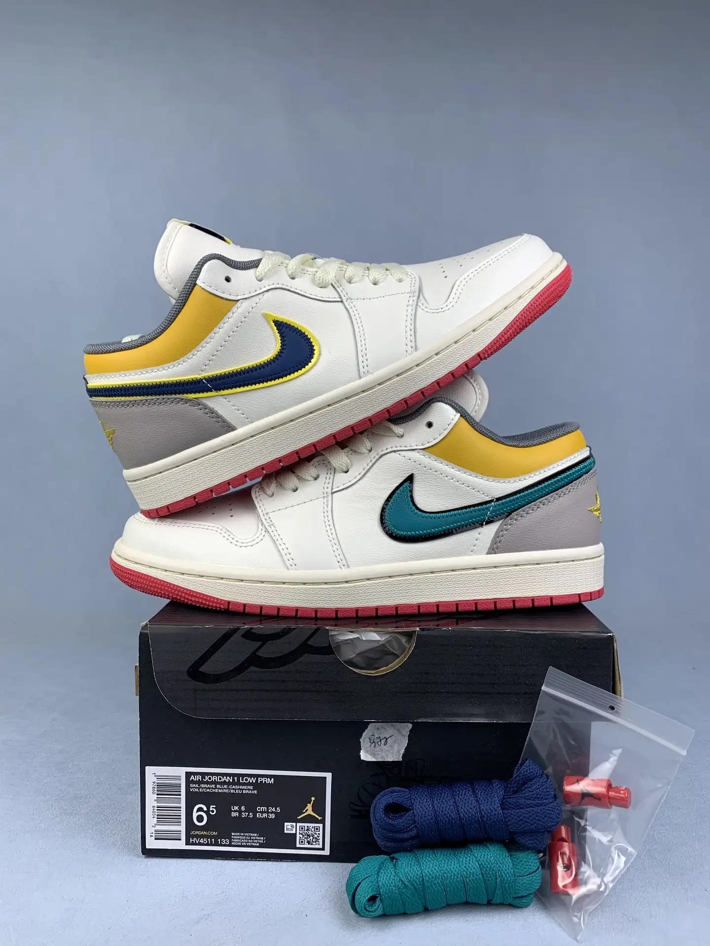 Air Jordan 1 Low Premium 'Sail and Yellow Ochre' Shoes product photo from LabelPicks