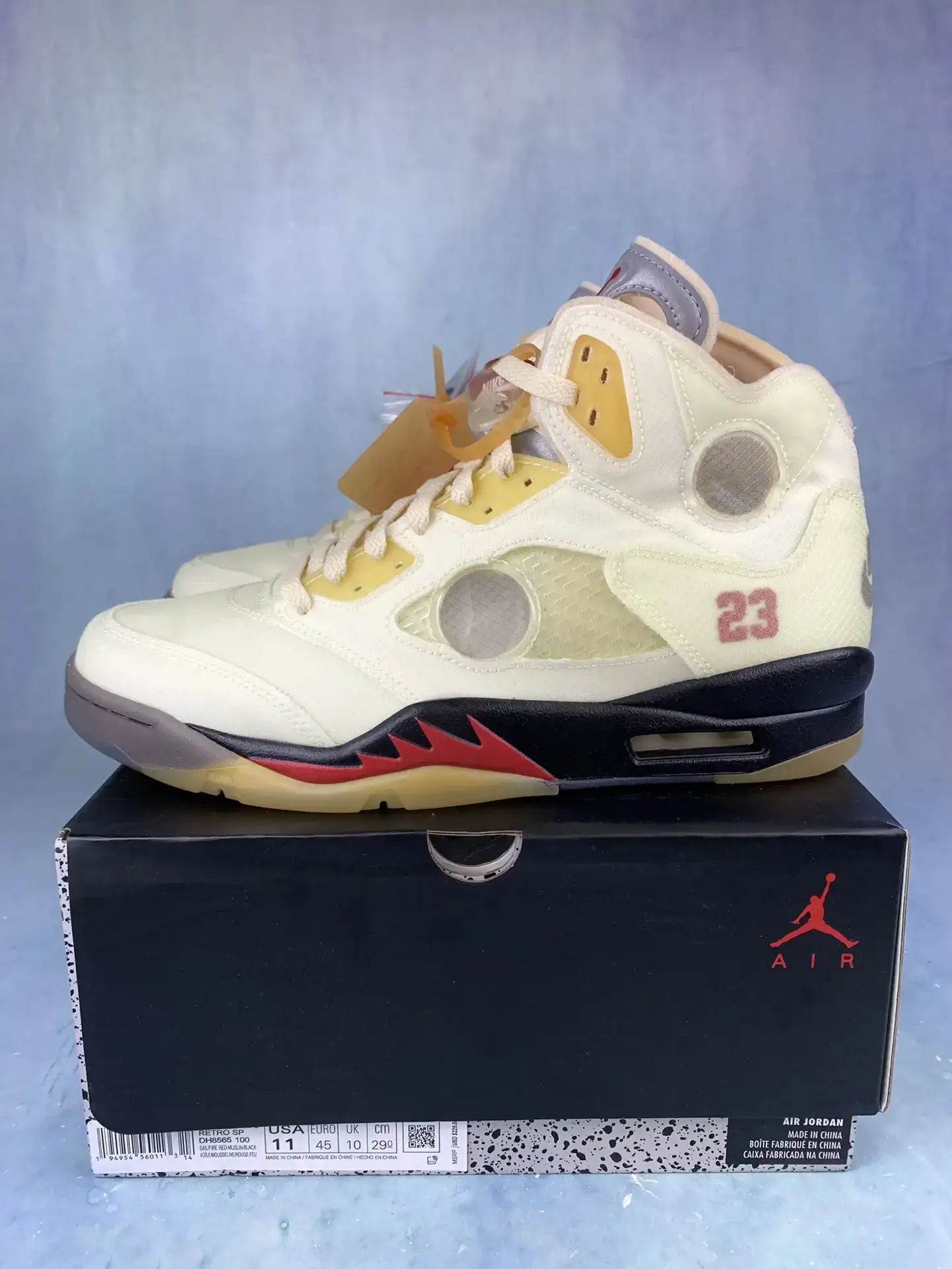 Off-White x Air Jordan 5 “Sail” Shoes product photo from LabelPicks