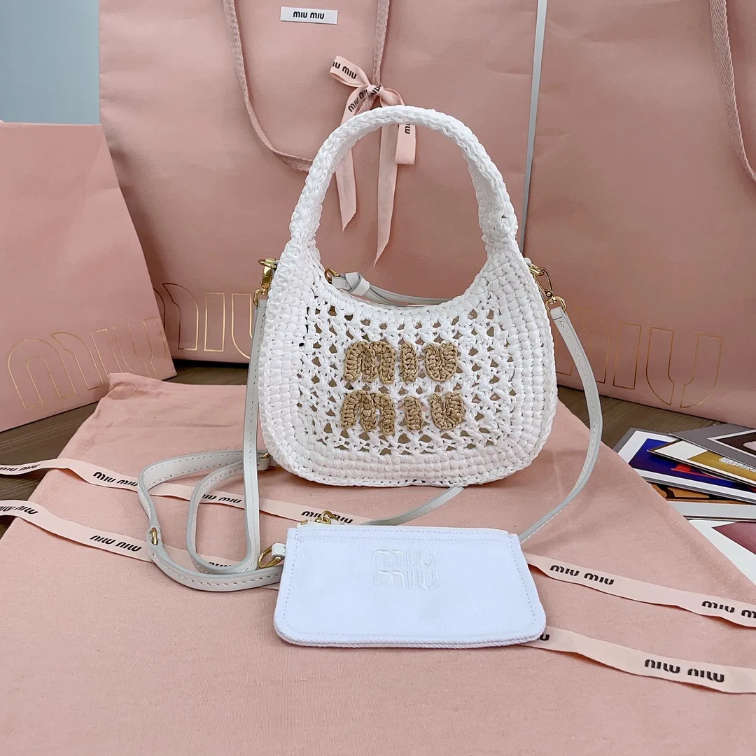 Miu Miu Woven Leather Hobo Bag product photo from LabelPicks