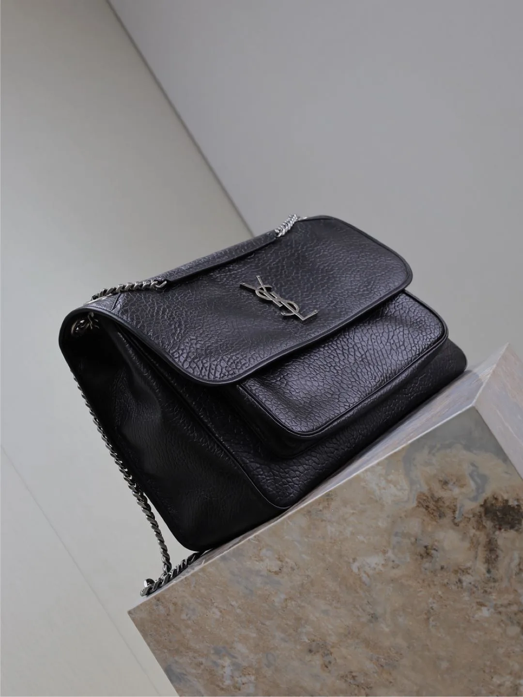 Saint Laurent Niki Black Lambskin Shoulder Bag product photo from LabelPicks