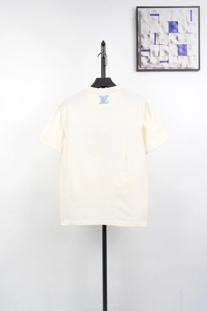 Louis Vuitton Off White Light Blue Monogram Letter Jacquard T-Shirt product photo from LabelPicks