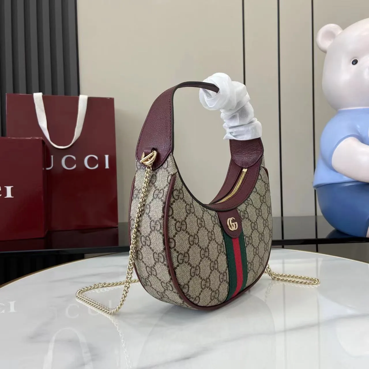 Gucci Ophidia Brown GG Supreme Canvas Shoulder Bag product photo from LabelPicks