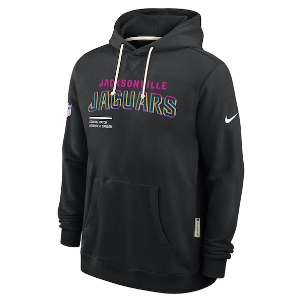 Jacksonville Jaguars Nike 2025 NFL Crucial Catch Sideline Standard Issue Dri-FIT Hoodie - Black