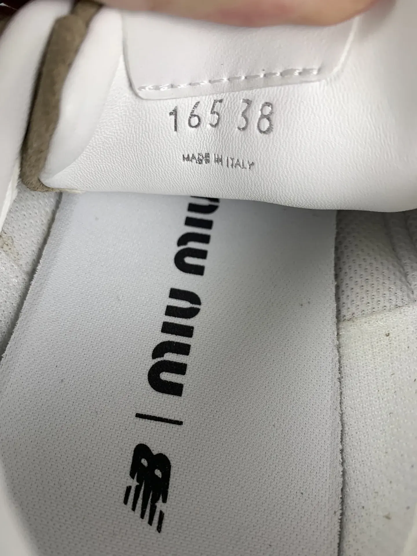 New Balance X Miu Miu 530 SL suede and mesh sneakers product photo from LabelPicks