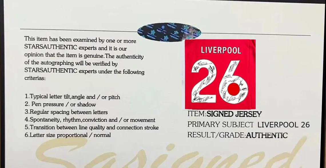 Liverpool FULL 2025 SIGNED Team Squad Signature Jersey/Shirt + COA 25/26