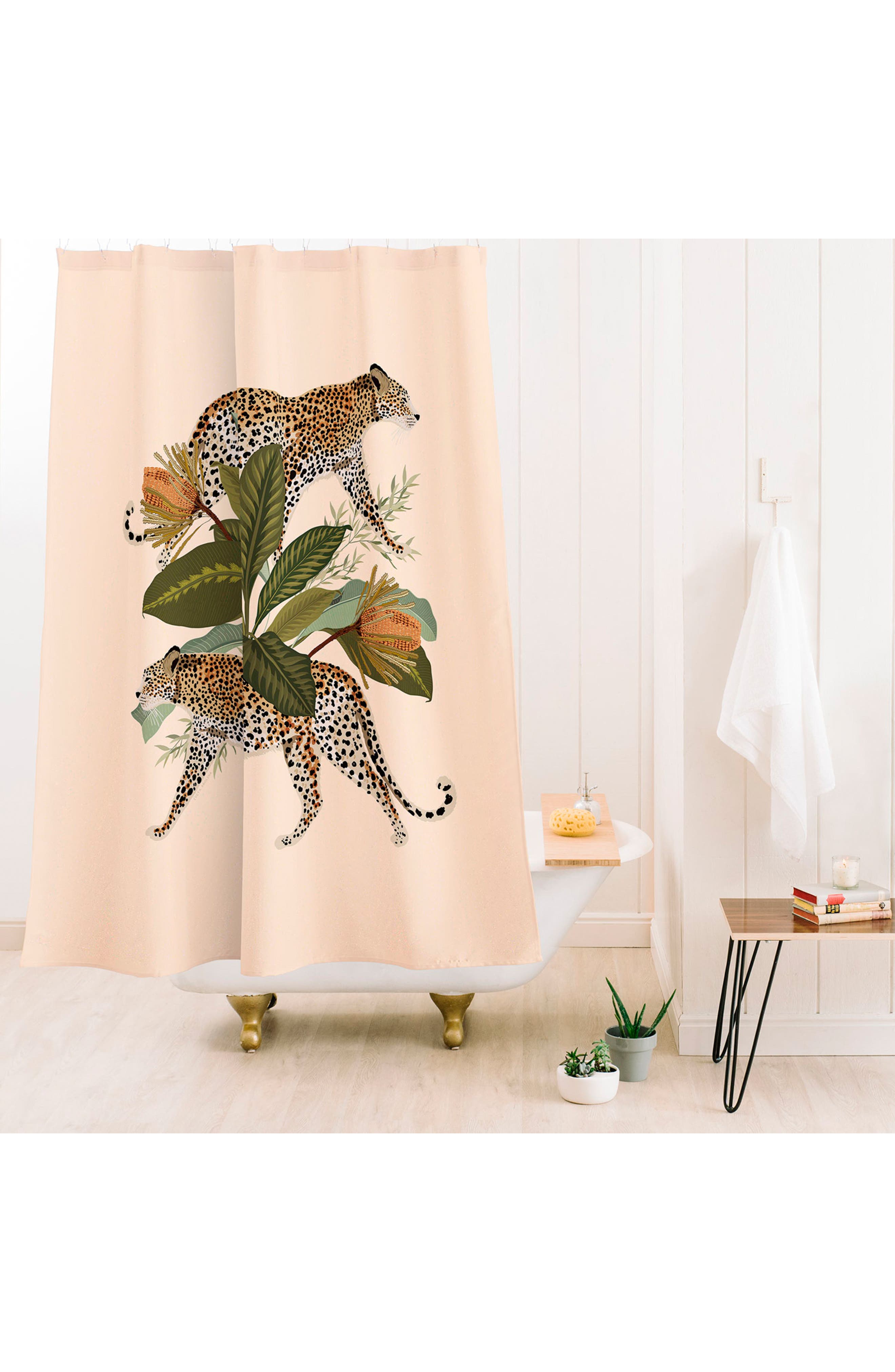 Deny Designs Risette Cheetah Print Light Shower Curtain