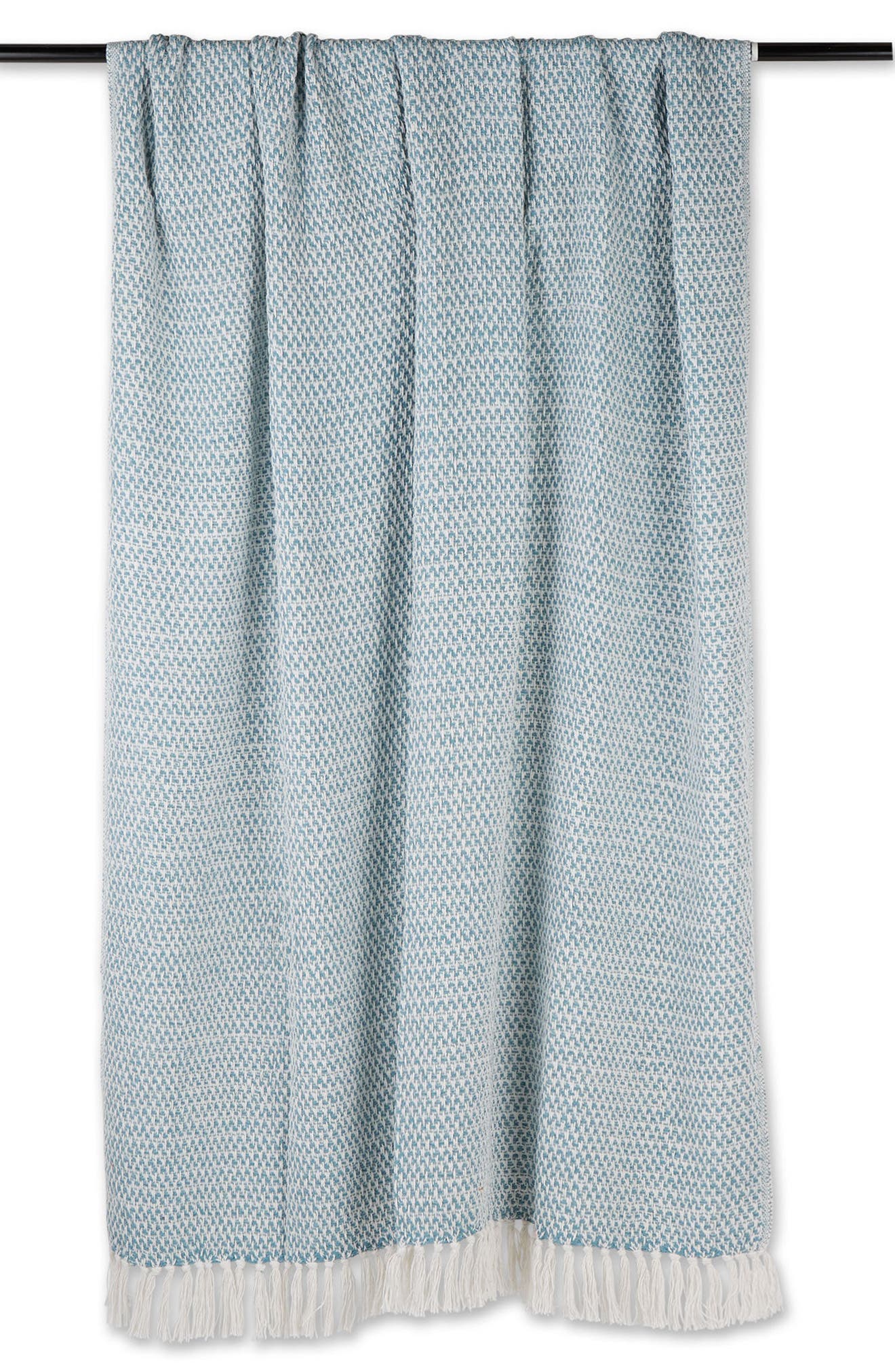 Design Imports Tassel Woven Cotton Throw Blanket