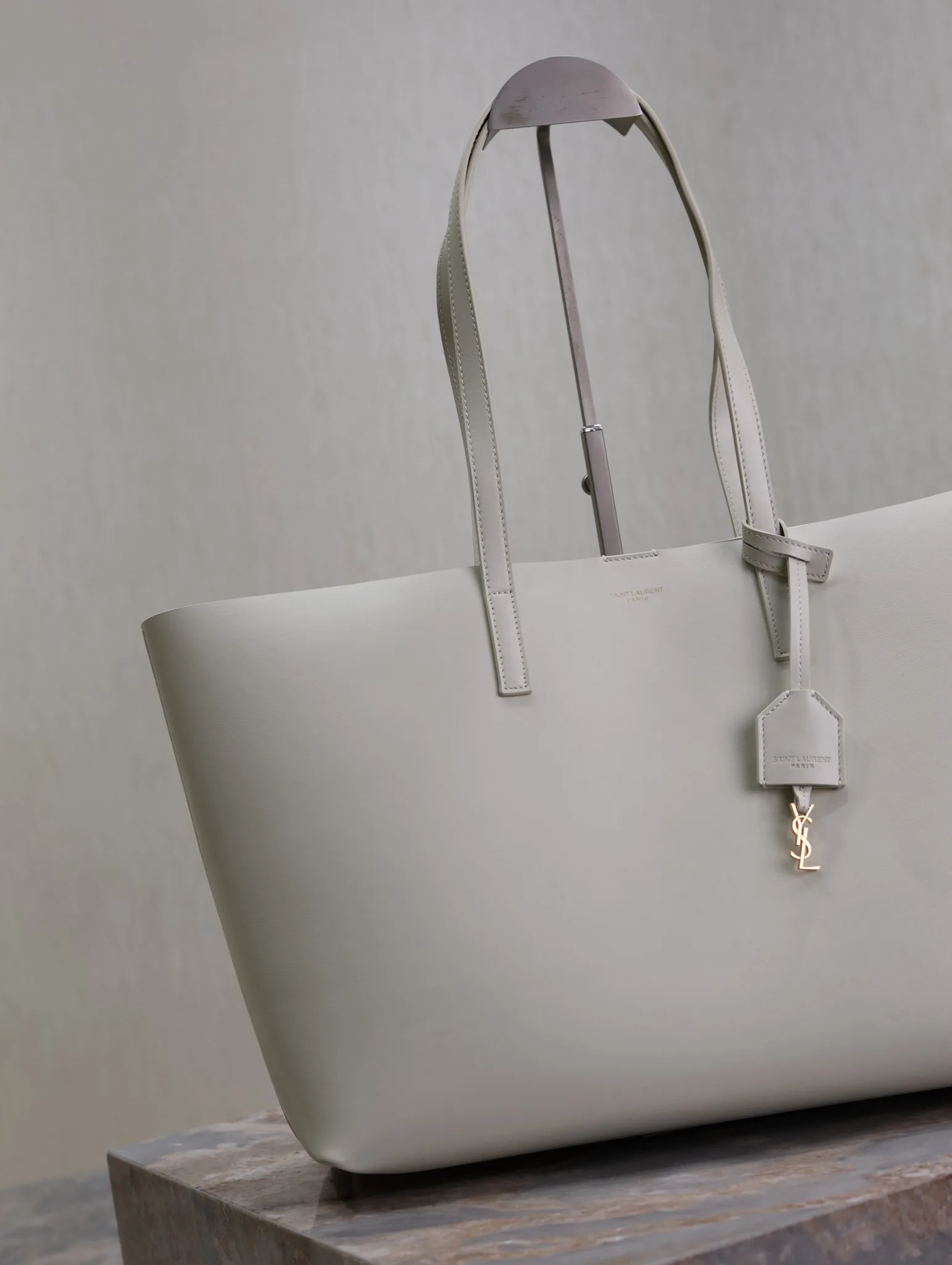 Saint Laurent White Calfskin Tote Bag product photo from LabelPicks