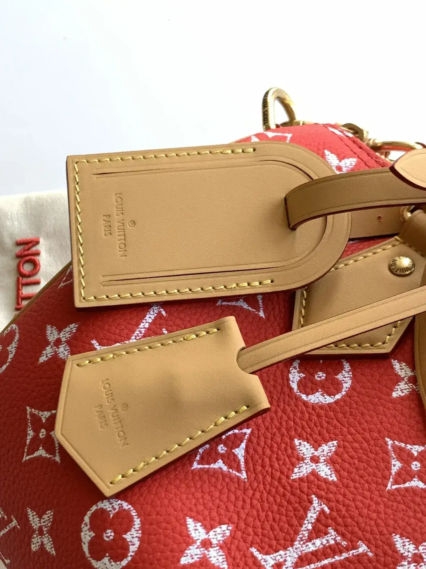 Louis Vuitton Red Calfskin Top Handle Bag product photo from LabelPicks