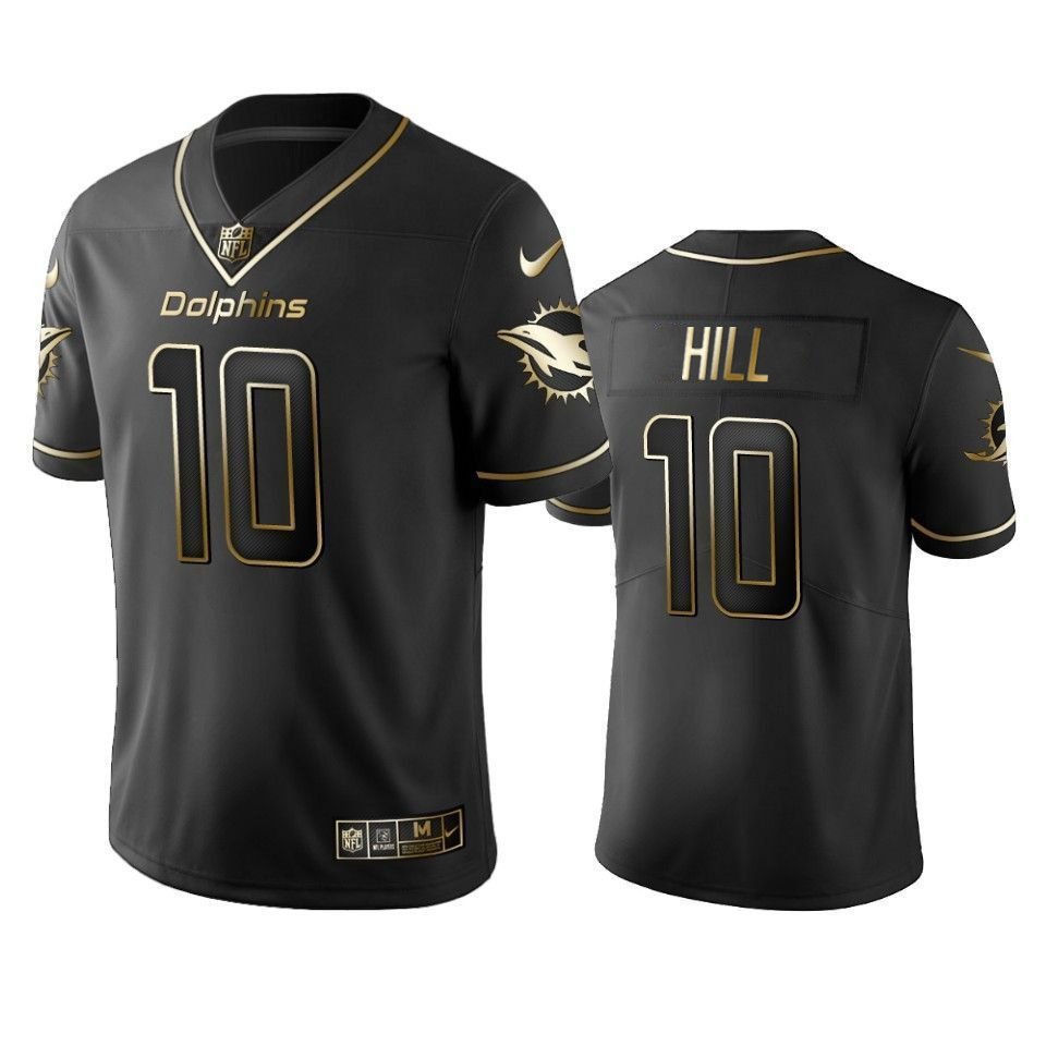 Tyreek Hill Miami Dolphins Nike Platinum Retro Gold Edition Limited Jersey - Black