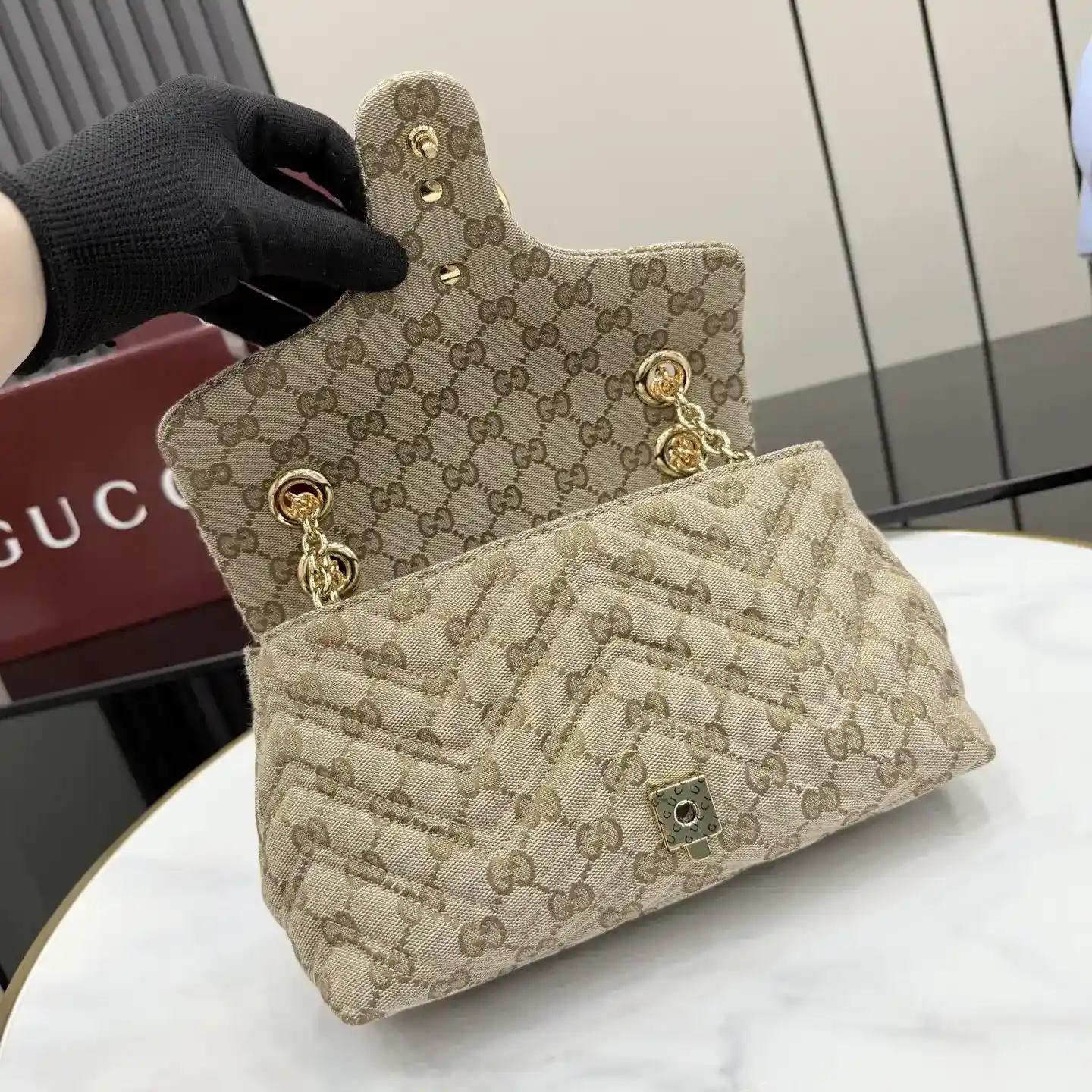 Gucci Brown Generation GG Supreme Canvas Crossbody Bag product photo from LabelPicks
