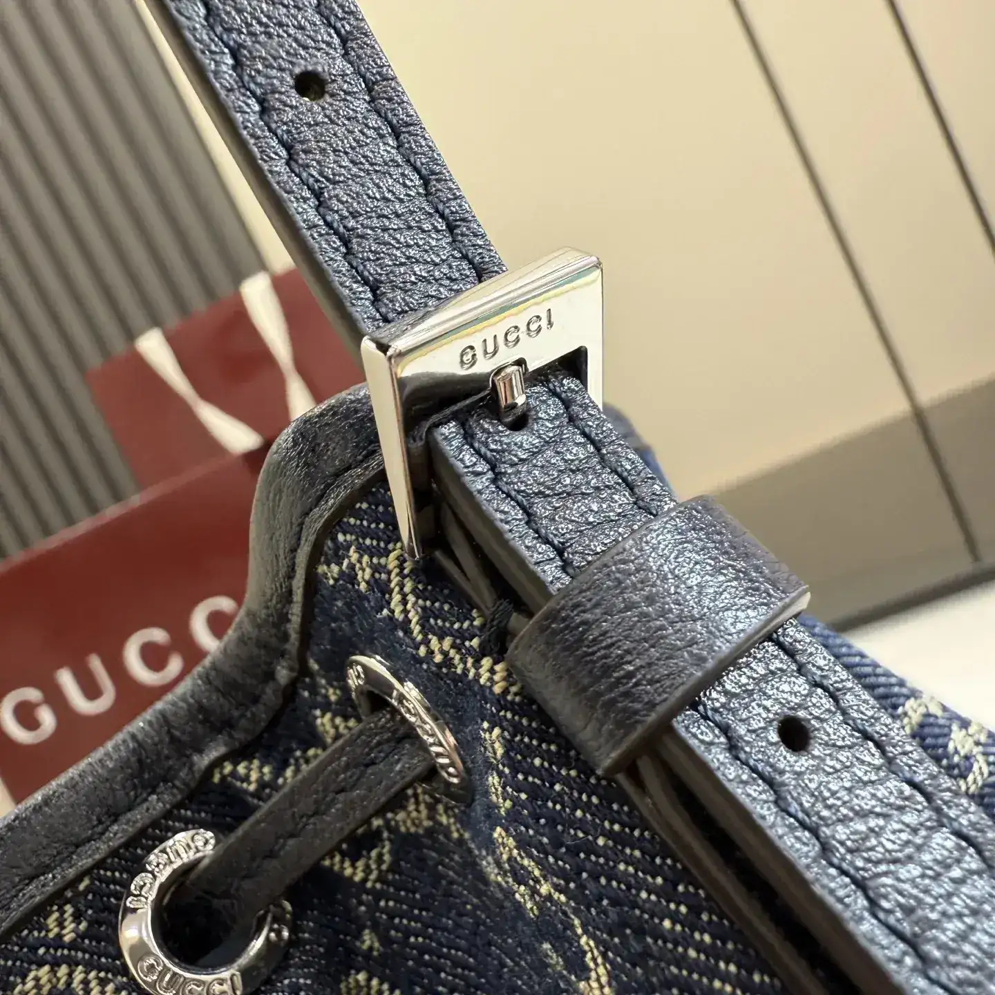 Gucci Generation Blue Nylon Bucket Bag product photo from LabelPicks