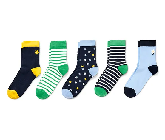 5 Paar Socken, mehrfarbig