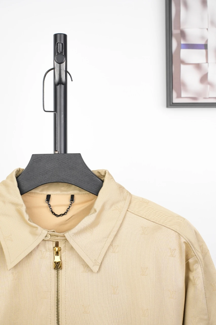 Louis Vuitton Khaki Lustrous Jacquard Zip Jacket product photo from LabelPicks