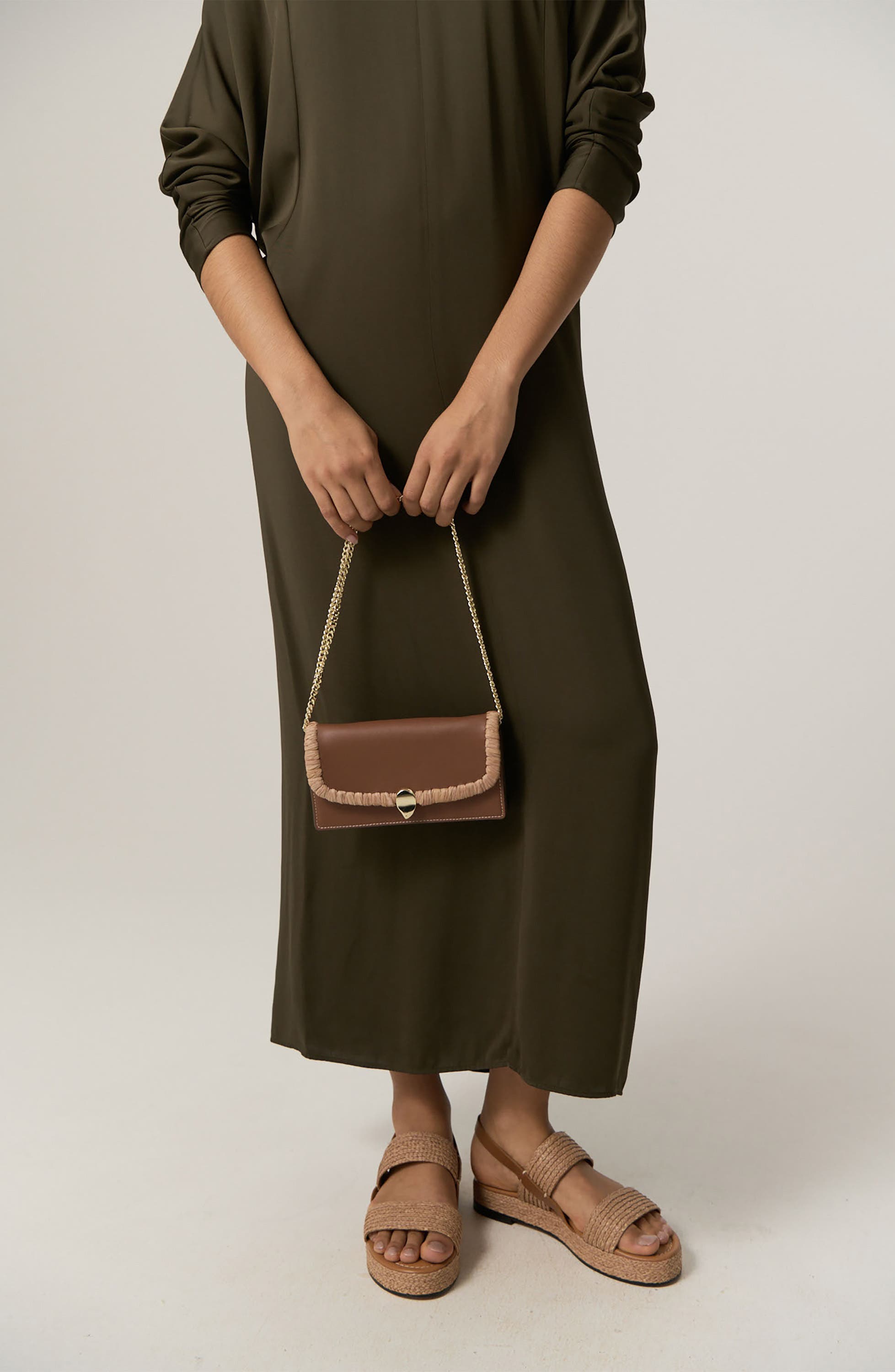 Helen Kaminski Blisse Raffia Trim Wallet