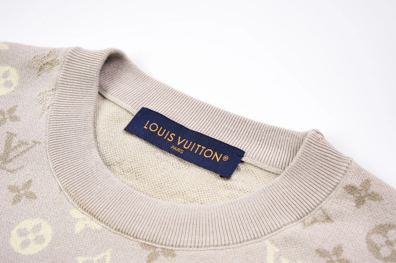 Louis Vuitton Beige Allover Jacquard Knit T-Shirt product photo from LabelPicks
