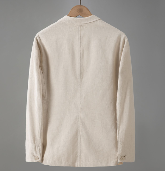 Spring and summer thin linen suit men's business casual loose literary single western jacket
