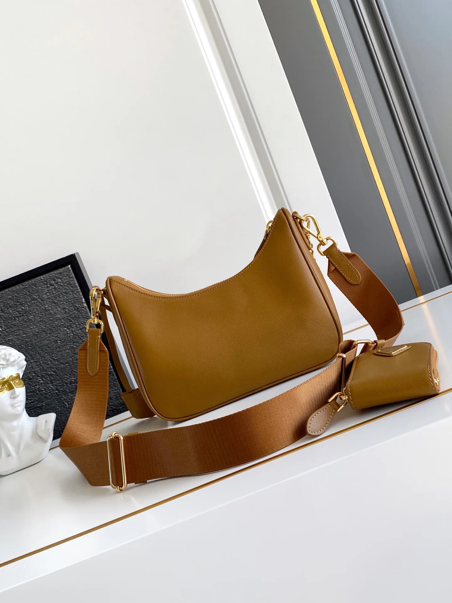 Prada Grained Leather Re-Edition Hobo Bag product photo from LabelPicks