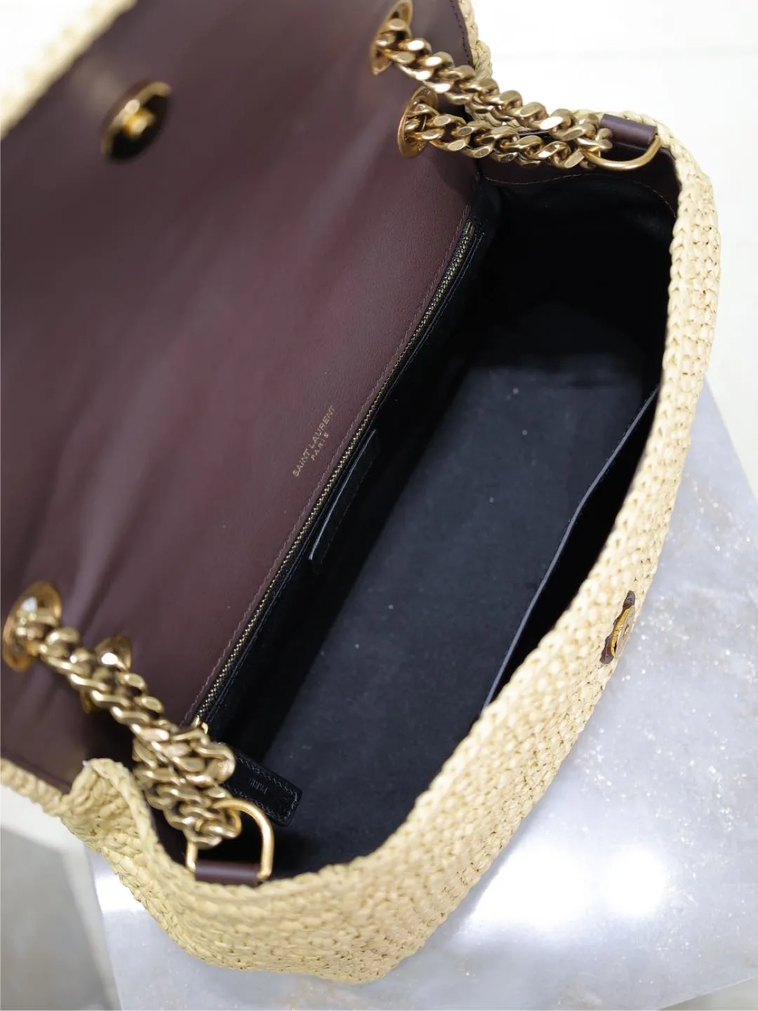 Saint Laurent Niki Straw Woven Shoulder Bag product photo from LabelPicks