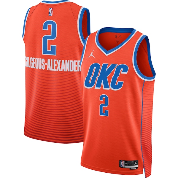 Shai Gilgeous-Alexander Oklahoma City Thunder Jordan Brand Youth Unisex Swingman Jersey - Statement Edition - Orange
