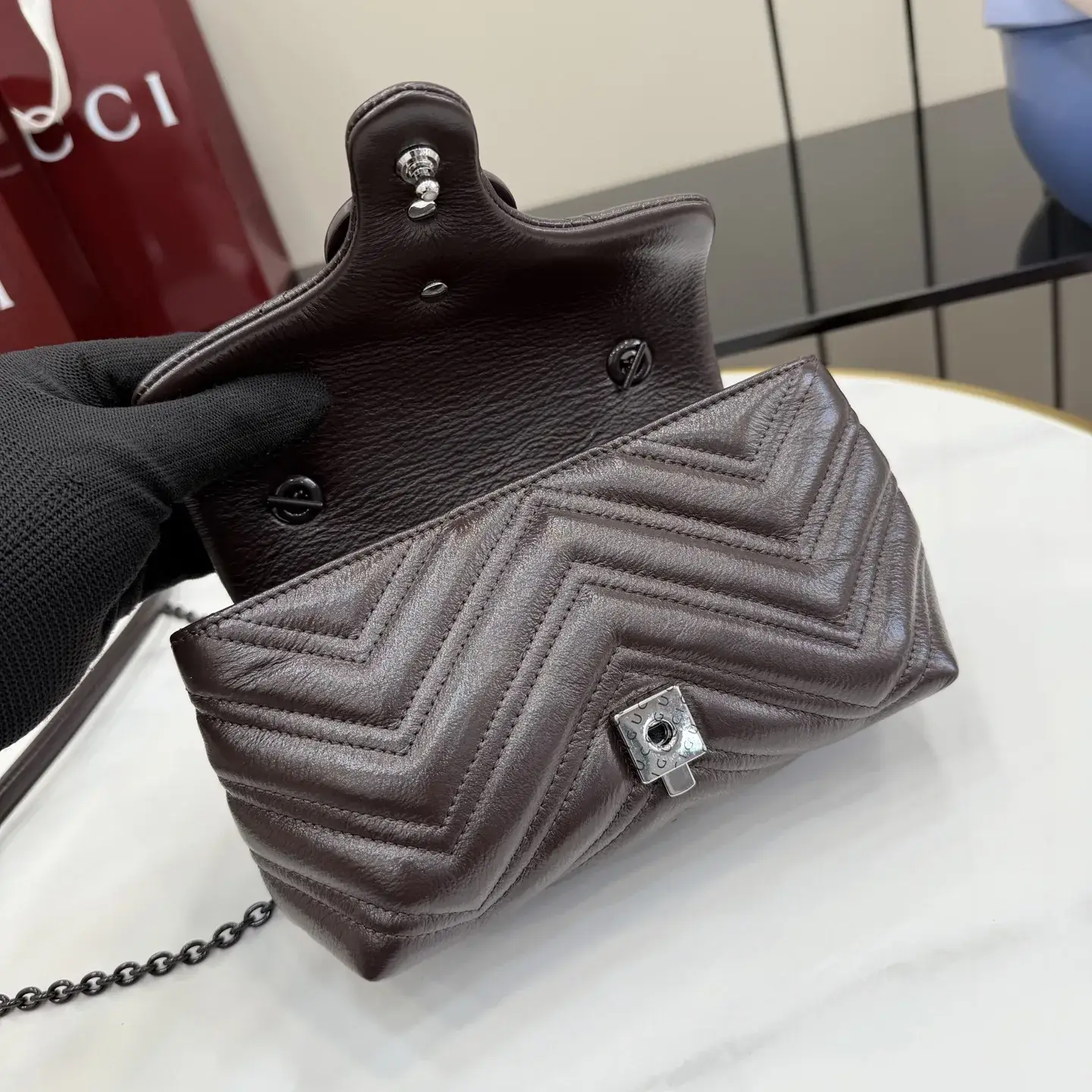 Gucci Marmont GG Supreme Canvas Crossbody Bag product photo from LabelPicks