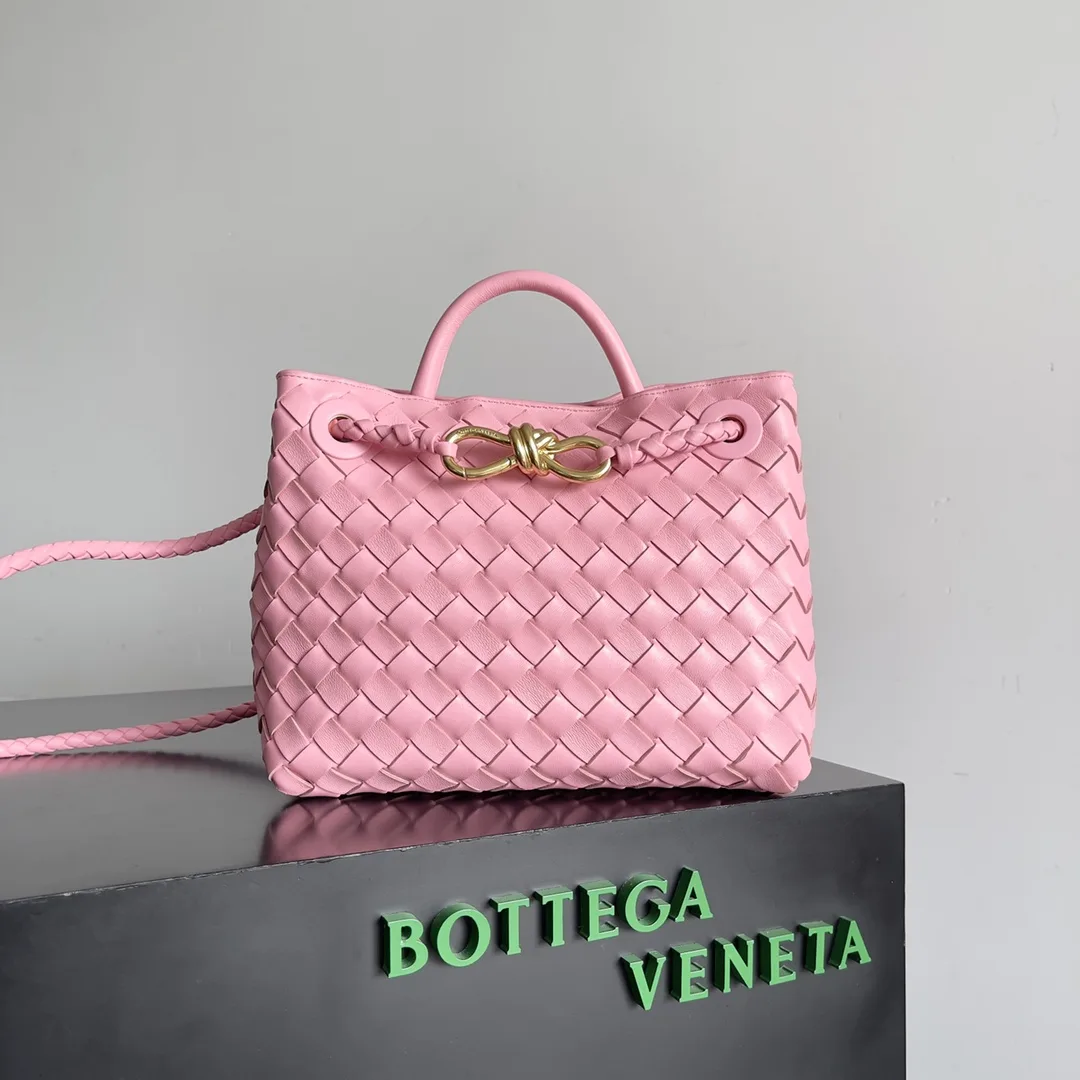 Bottega Veneta Andiamo White Intrecciato Woven Leather Shoulder Bag product photo from LabelPicks