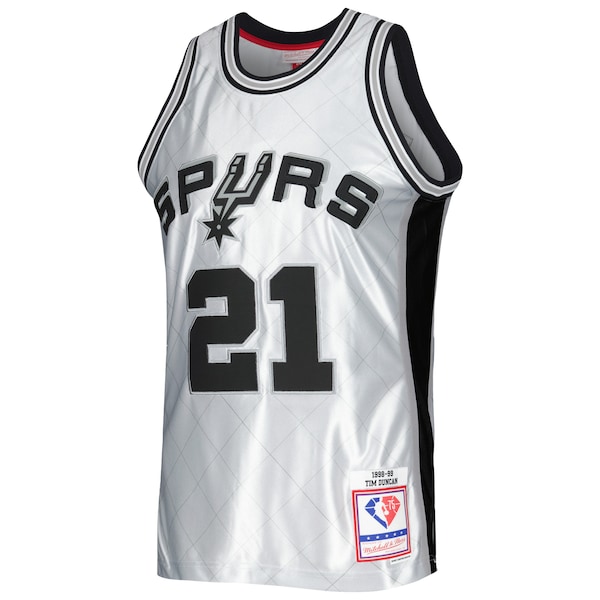 Tim Duncan San Antonio Spurs 1998/99 Hardwood Classics 75th Anniversary Swingman Jersey - Platinum