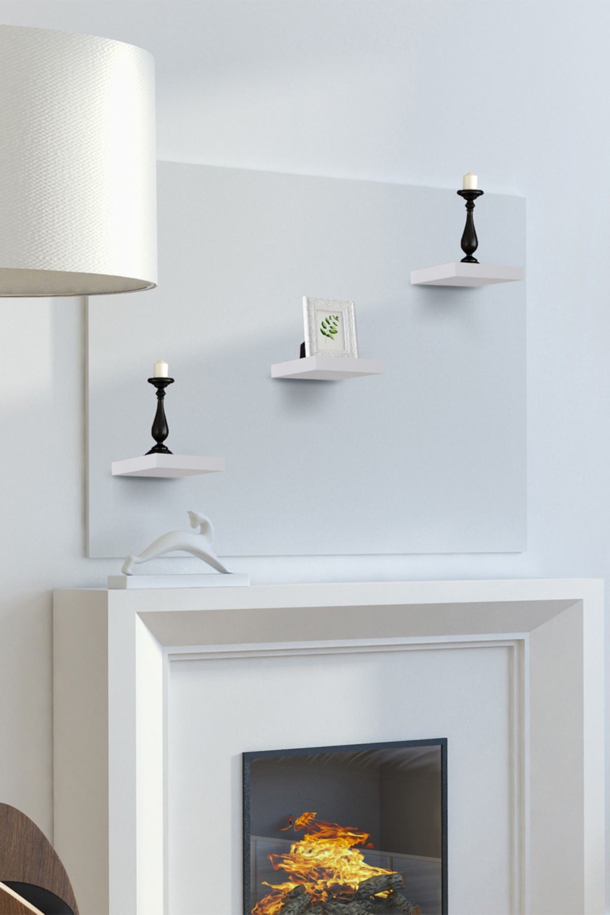 SORBUS Floating Shelves - Maple Wood - Set of 3
