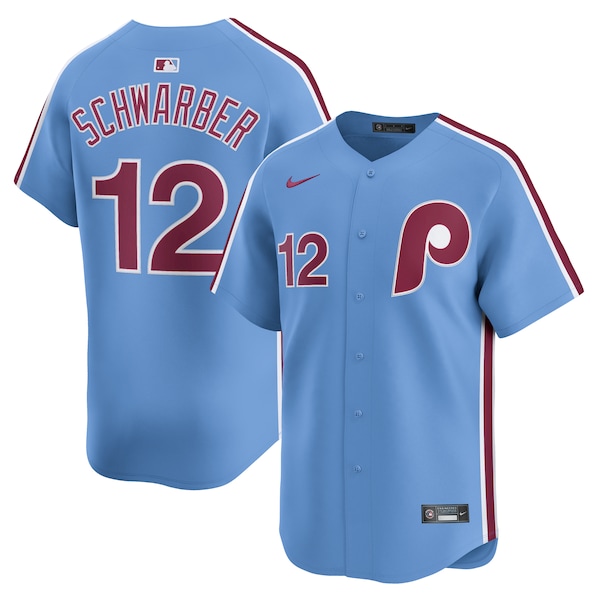 Kyle Schwarber Philadelphia Phillies Nike Alternate Limited Jersey - Light Blue/White