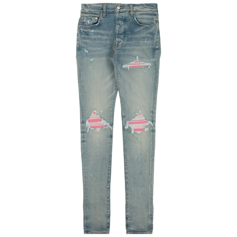 Amiri Jean Blue Pink