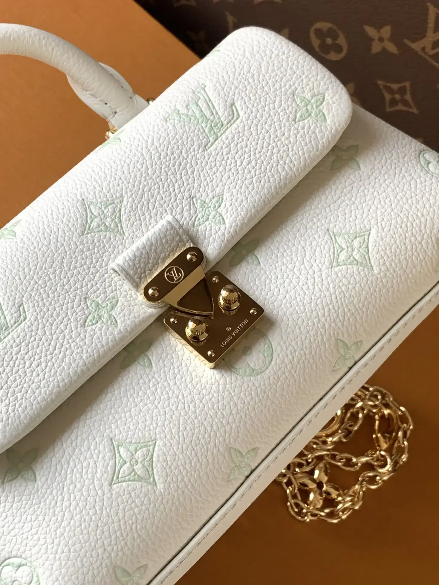Louis Vuitton Blue Madeleine Grained Leather Top Handle Bag product photo from LabelPicks