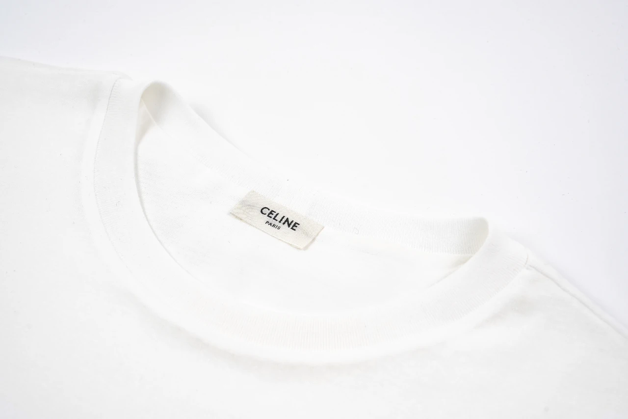 CELINE White Double-Layer Mesh Logo T-Shirt product photo from LabelPicks