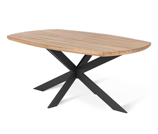 Dining-Tisch mit modernem X-Fuß, ca. 1,8 m