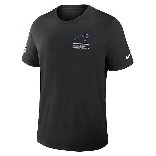 Carolina Panthers Nike 2025 NFL Crucial Catch Tri-Blend Dri-FIT T-Shirt - Black