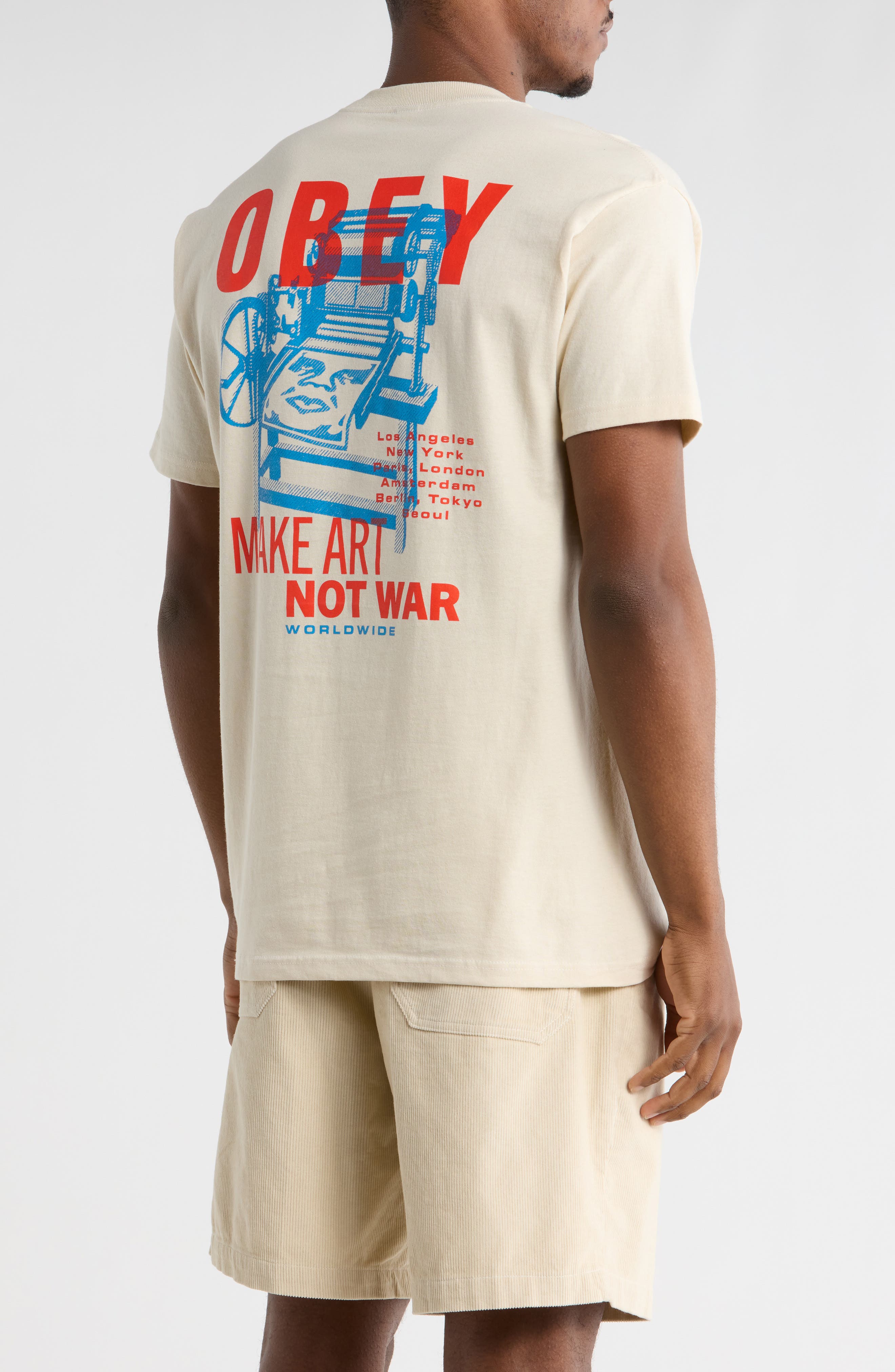 Obey Printing Press Make Art Graphic T-Shirt