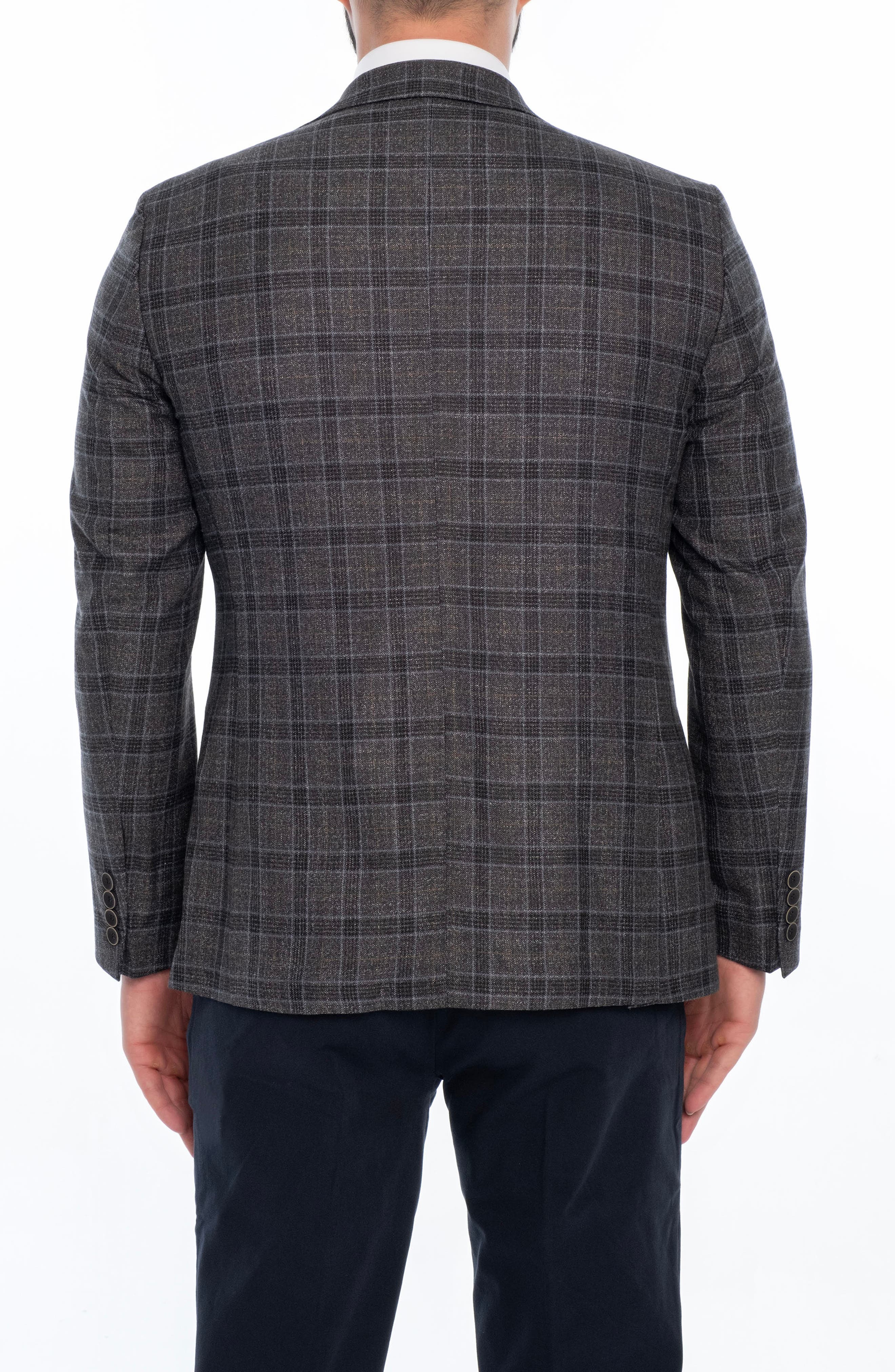 VELLAPAIS Plaid Sport Coat