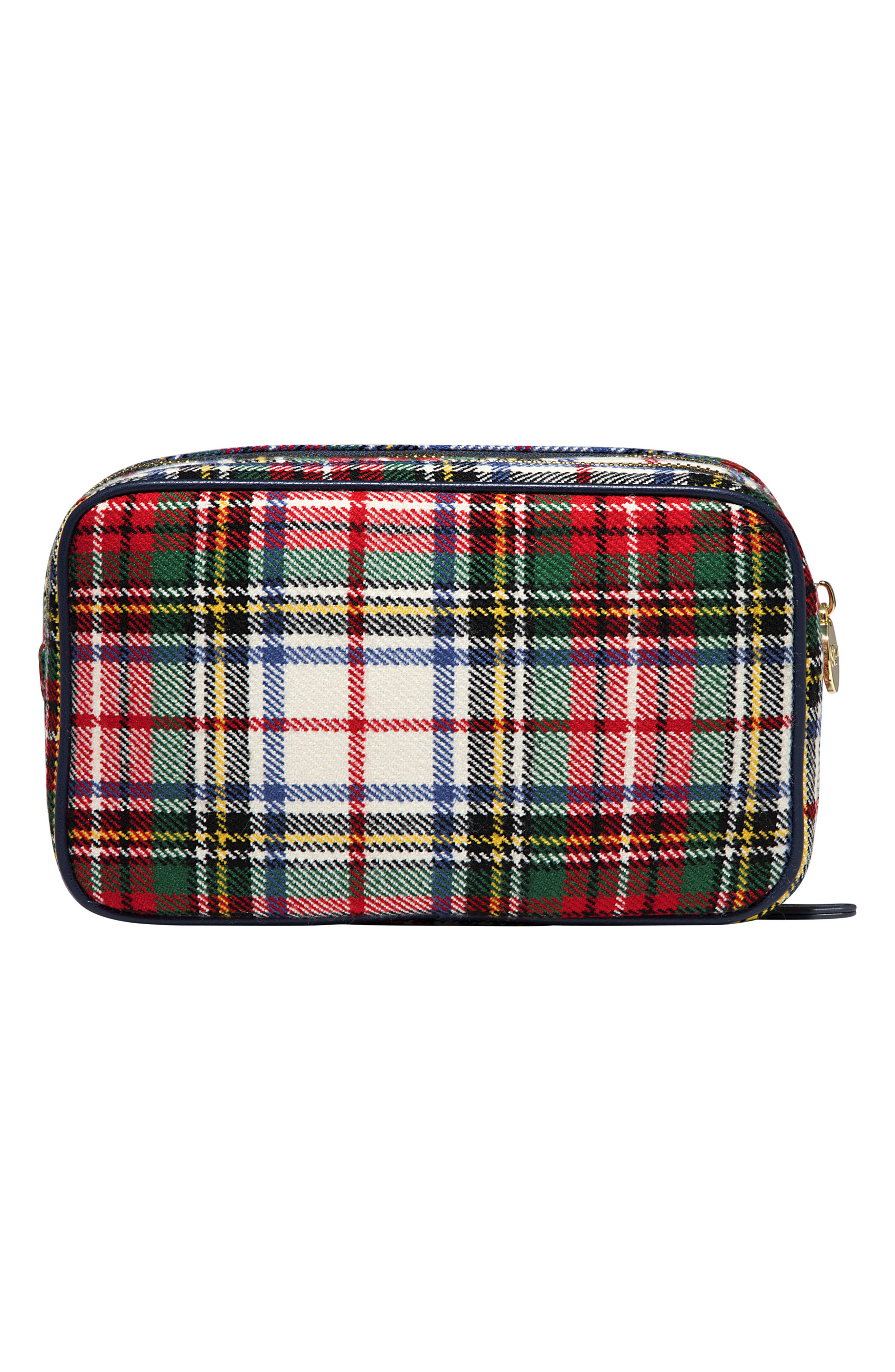 Stoney Clover Lane Double Zip Plaid Pouch