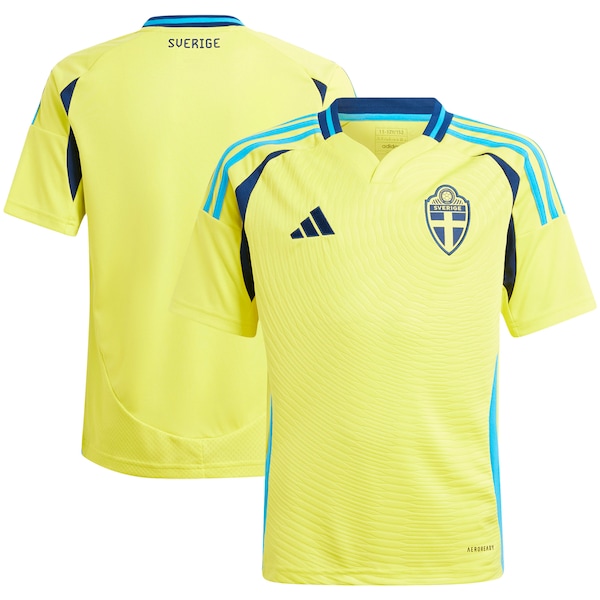 Sweden National Team adidas Youth 2024 Home Replica Jersey - Yellow