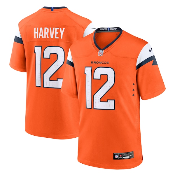 RJ Harvey Denver Broncos Nike Team Game Jersey -  Orange