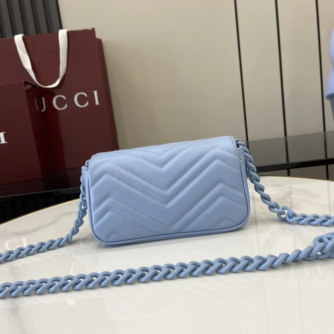 Gucci Blue Marmont Quilted Leather Shoulder Bag product photo from LabelPicks