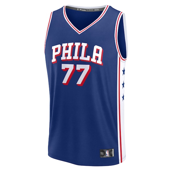 V. J. Edgecombe Philadelphia 76ers  2025 NBA Draft First Round Pick Fast Break Replica Jersey - Icon Edition - Royal