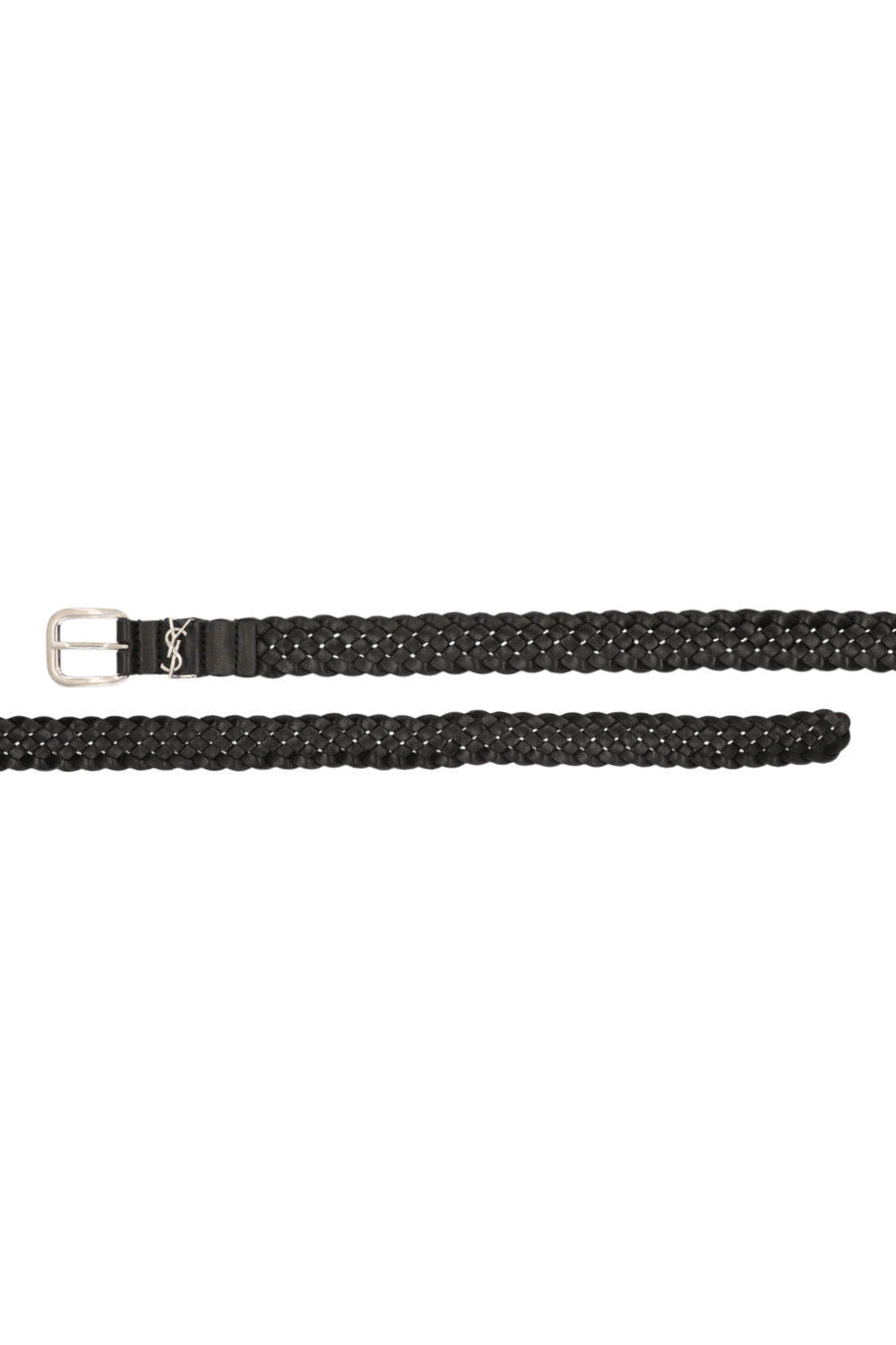 SAINT LAURENT חגורת עור קלועה