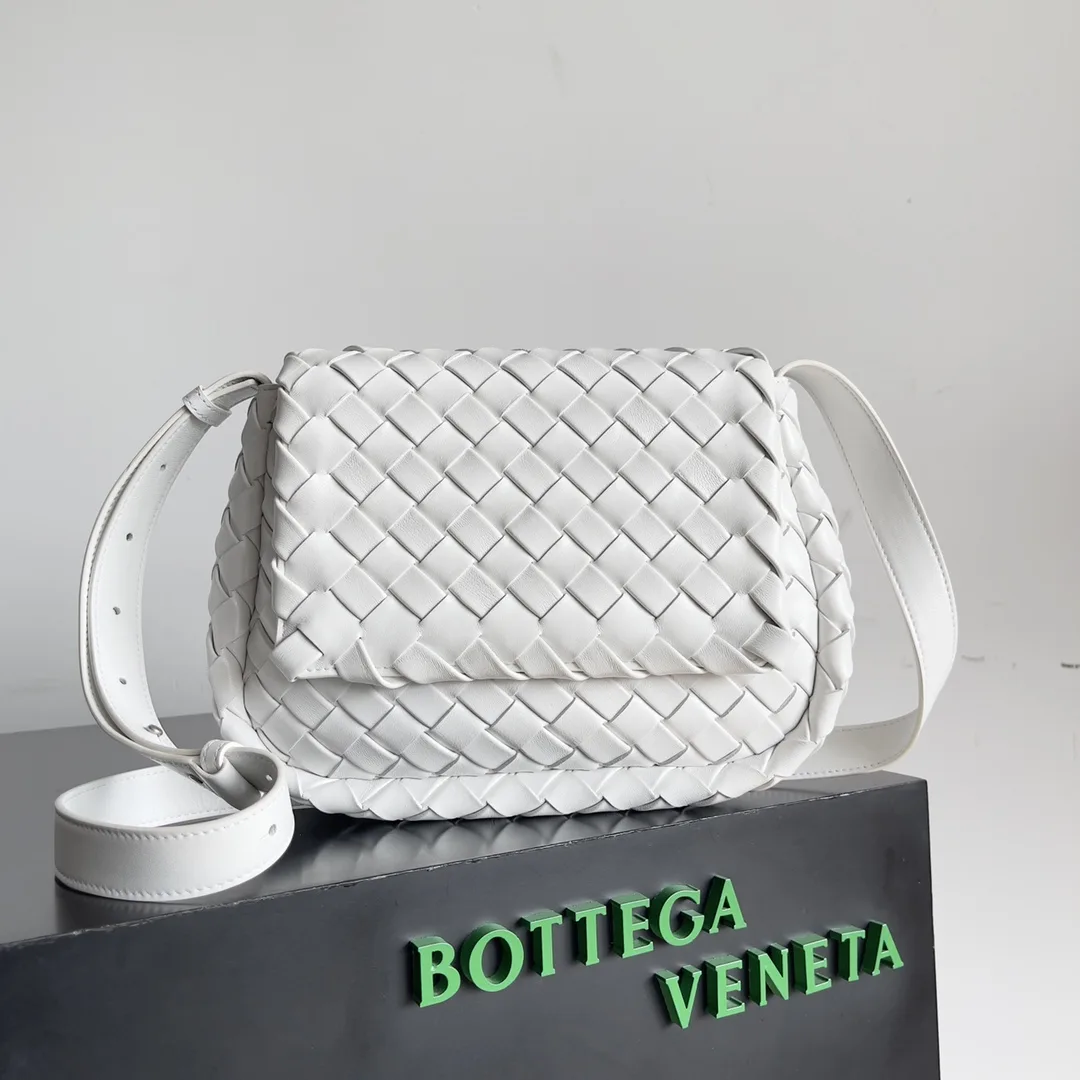 Bottega Veneta Brown Intrecciato Woven Leather Crossbody Bag product photo from LabelPicks