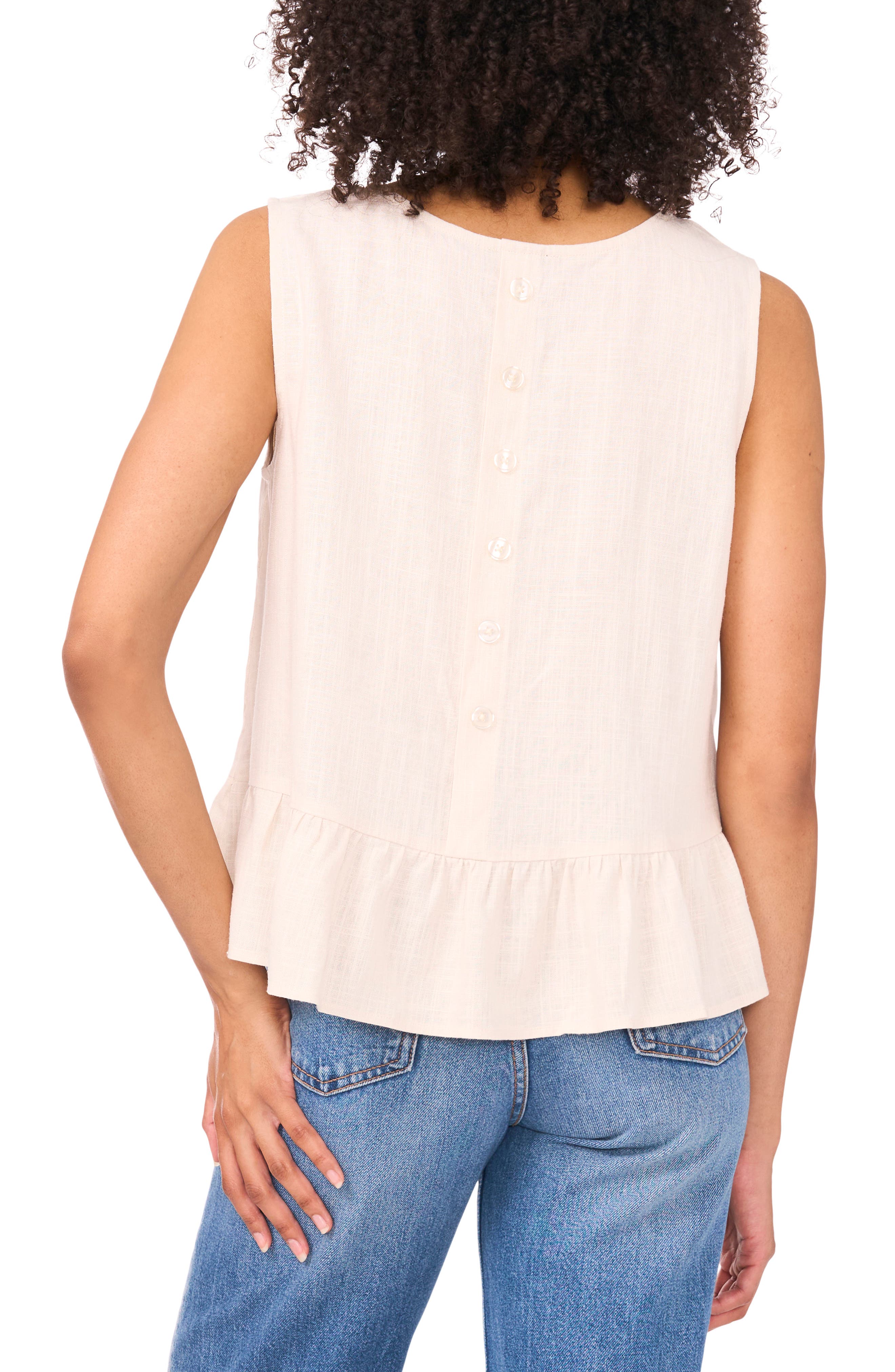 Vince Camuto Sleeveless Peplum Top